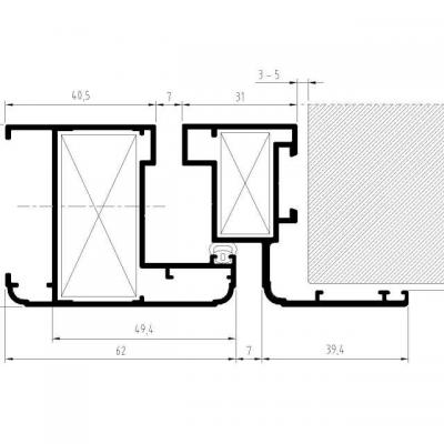 Skrzydło wykładane z ościeżnicą renowacyjną